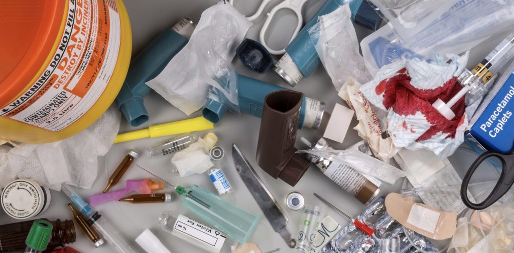 Biomedical Hazmat Waste, assortment
